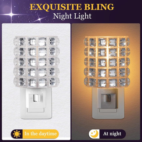 ElectricWise 360 LED Night Light, Night Lights Plug Into Wall with Manual On/Off Switch, Plug in Nights Light