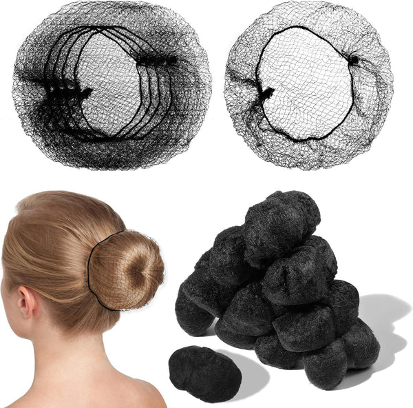 SHENLIU 500 Pcs Hair Nets For Food Service Workers, Black Invisible Elastic Mesh