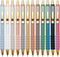 Ballpoint Pens Black Ink with Super Soft Grip Medium Point 1.0mm Office Pens (Gold 12-count)