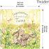 Twizler New Twins Card with Twin Bunnies - New Baby Twins Card - Card New Twins - Congratulations Baby Twins Card New