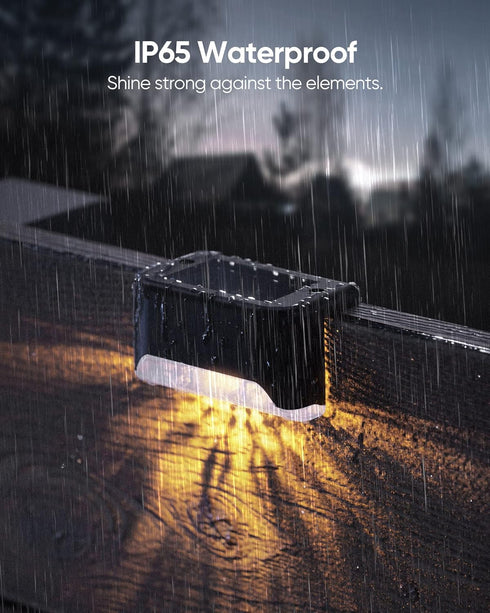 16 Pack IP65 JACKYLED Solar Deck Lights Solar Fence Light Solar Powered Outdoor Step Light Waterproof LED Pathway Light