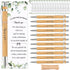 Yeaqee 25 Sets Woodland Safari Baby Shower Gifts, Bamboo Pens, Gender Reveal Greeting Cards, Souvenirs