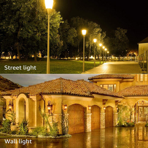 TORCHSTAR Yellow Dusk to Dawn Light Bulbs, Outdoor Sensor A19 LED, 9W (60W Equivalent), 600lm, 2700K Soft White