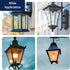 FLSNT Dusk to Dawn Outdoor Sensor A19 LED Edison Bulbs 2 Pack, 7W (60W Eqv.), 800LM, Vintage Filament