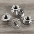 5/16-18 Serrated Flange Nut Hex Lock Nuts, Stainless Steel 304, Bright Finish, Quantity of 40