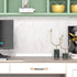 White/Gray Glossy Marble Contact Paper Wallpaper, 15.8"x78.7", Self Adhesive Thick Removable Vinyl for Kitchen
