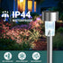 12 Pack, GIGALUMI Solar Lights Outdoor Waterproof, Stainless Steel LED Solar Garden Lights for Patio, Lawn, Yard