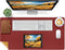 Bloss Red Leather Desk Mat Protector,Large Mouse Pad,Dual-Side Use Mouse Pads,Office Desks