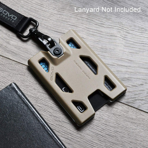 T4 Badge Holder No-Clip Version, Durable Polycarbonate ID Card Holder for 1 to 4 Cards
