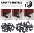 Hilitchi 90 Sets (20mm, 20 Pack) Stainless Steel Black L Bracket Corner Brace Degree Right Angle Brackets with Screws