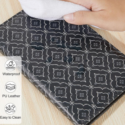 Server Book, Server Books for Waitress with Zipper Pocket, Cute Waitress Book with Pen Holder, PU Leather Serving Books