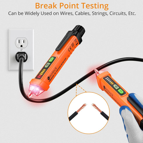 Neoteck Non-Contact AC Voltage Tester Pen, AC 12-1000V, LED Flashlight, Buzzer Alarm for Wire Judgment
