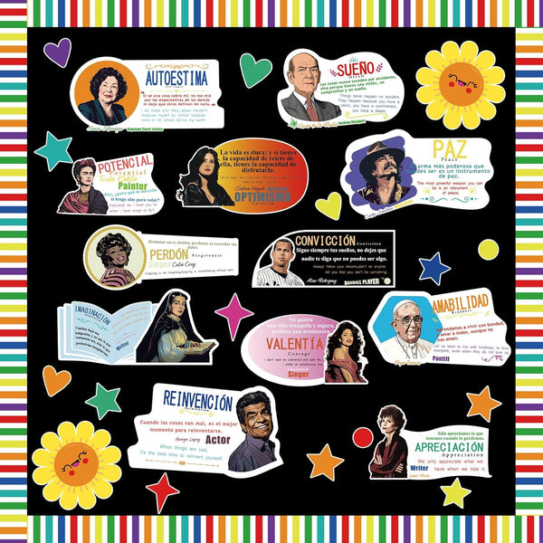gisgfim Spanish English Hispanic Heritage Month Bulletin Board Decoration - Motivational Bilingual Decor for Schools
