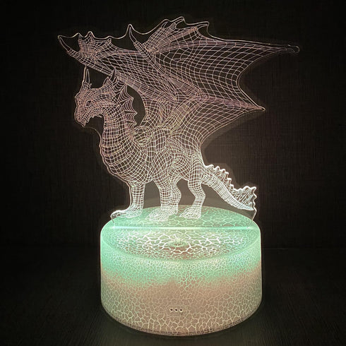 JOCHUI 3D 16 Dragon Night Light, Anime Dragon Illusion Table Lamp with Colors Remote Control Touch Lamp LED USB Night