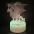 JOCHUI 3D 16 Dragon Night Light, Anime Dragon Illusion Table Lamp with Colors Remote Control Touch Lamp LED USB Night