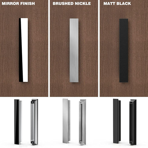 5-Inch Polished Chrome Square Cabinet Handle, Chrome Drawer Knob Dresser Handle, 2-Pack