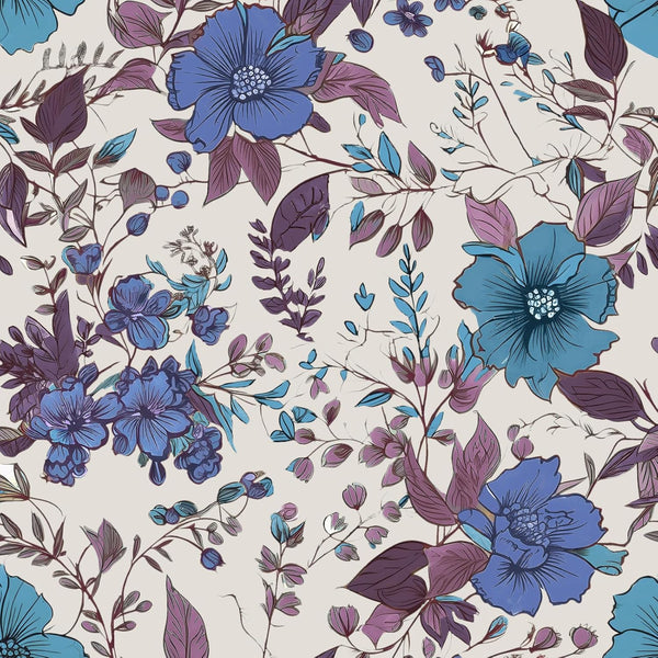 Purple Floral Peel and Stick Wallpaper 17.5" x 118" Waterproof Vinyl Contact Paper for Kitchen Countertop Cabinets
