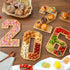 TWEJMZU 4 2-0-2-6 12 Inch 2026 Graduation Charcuterie Numbers, Pcs Fillable Wooden Tray, Divided Appetizer Cheese Board