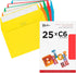 Blake Creative Colour C6 Peel & Seal Wallet Envelopes - 114 x 162 mm - 120 GSM - Assorted Bright Colours - Pack of 25