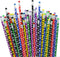 GiftExpress 48 Pcs Paw Print Pencils, Colorful Wooden Pencils with Eraser for School Supplies