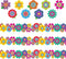 Pajean 67 Pieces Spring Flower Bulletin Board Decoration Set, 37ft Borders and 27 Flower Cutouts for Wall Decoration