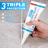 8Oz White Waterproof Caulk & Seal Silicone Sealant, Wadities Tile Grout Repair Kit, Pack of 2