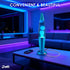 Ports,16" JAMBO Beautiful Liquid Lamp with USB Motion Light with Blue Liquid White Wax, Relaxing Nightlight, Mood Light