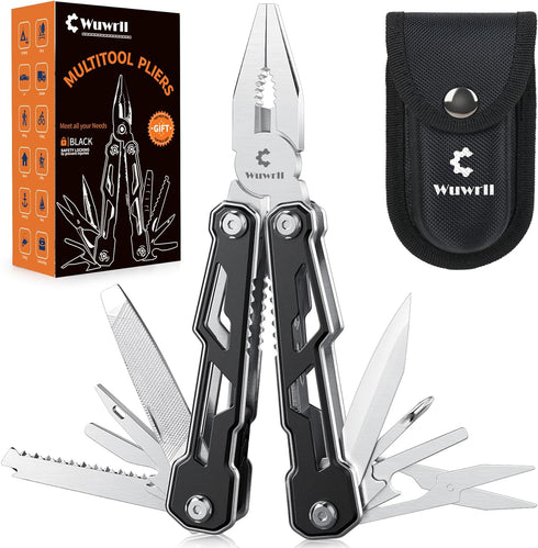 16-in-1 Multitool with Safety Locking, Stainless Steel Pocket Knife Set, Upgrade Camping Tool Gifts