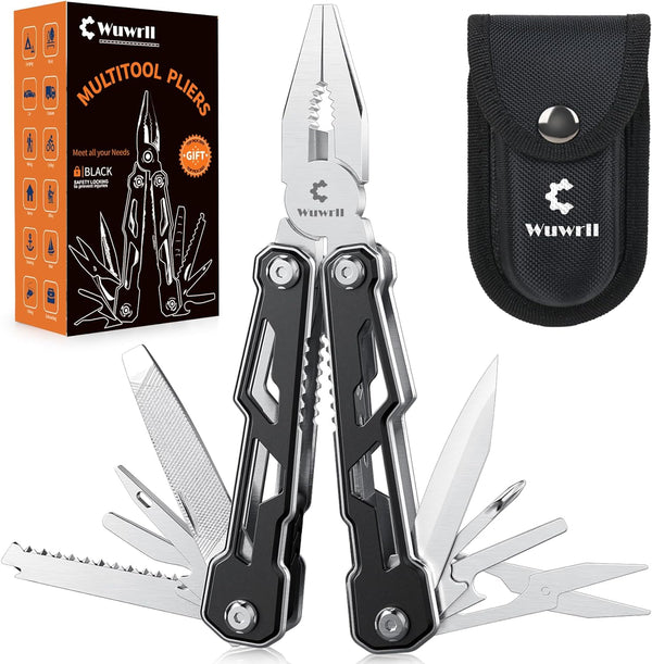 16-in-1 Multitool with Safety Locking, Stainless Steel Pocket Knife Set, Upgrade Camping Tool Gifts