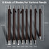 8 Pcs Tungsten Steel Chisel, Metal Engraving Tools, Chisel Set with Leather Sheath for Woodworking, Seal and Bamboo Carving by BERXOL