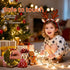 400 49FT 8 Cluster Lights Christmas Led Fairy Lights Green Wire Twinkle Lights with Remote Modes String Lights Timer