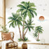 wondever Large Palm Tree Wall Stickers Tropical Plants Coconut Tree Peel and
