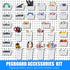 64 Pieces Pegboard Bins with Hooks and Loops, Pegboard Cups Assortment Organizer for Tools Storage Office Garage