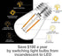 Solatec 48FT 15 Commercial 2W S14 2W LED String Lights, Shatterproof Hanging Sockets Grade Waterproof Outdoor String