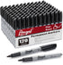 Permanent Markers Bulk, 120 Pack Black Fine Tip Waterproof Markers, Premium Smear Proof Pens for Office Supplies