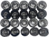 (Pack of 20) Acrylic Lens with Black Holder Bracket, Focusing LED Lens for LED Beads