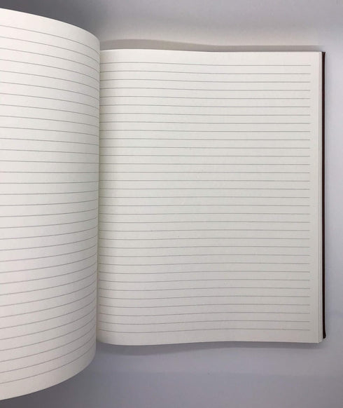 Eccolo Lined Executive Journal Notebook, Gold Edges, 256 Pages, Acid-Free Paper, Hard Cover, Brown, 8 x 10 inches
