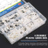 Glarks 380Pcs Wire Ferrules Kit, 8 Sizes AWG 12 10 8 6 4 2 1 2/0, Silver Plated Copper Crimp Connector Assortment