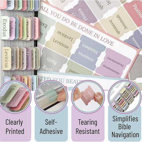 Bible Study Kit with Bible Journaling Supplies, Highlighters, Gel Pens, Bible Tabs, Tapes, Sticky Notes, Paper Clips,