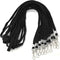 Beebel Breakaway Lanyards, Black Neck Straps with Swivel J Hook for Badge ID Card Holder