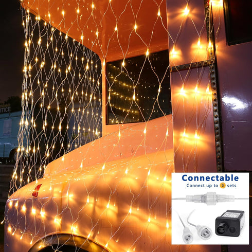 12FT 5FT 360 8 Joomer Christmas Net Lights - x LED Plug-in Mesh Lights, Waterproof with Modes, Timer, Connectable