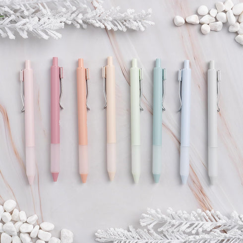 Pastel Colored Gel Pens 8 Pack - Aesthetic Cute Pens with Smooth Writing for Journaling and Bible Note Taking