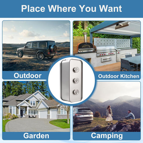 Upgraded Metal Magnetic Key Holder for Car, Waterproof Magnetic Key Box, Hide a Key Outside, Silver