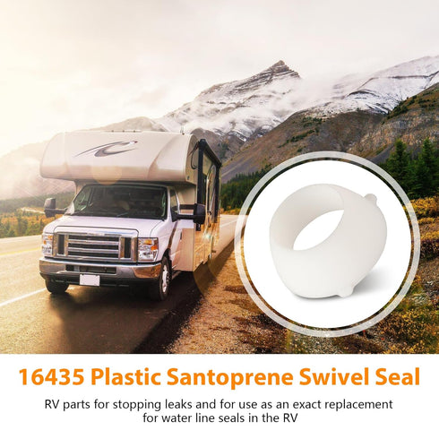16435 Plastic Santoprene Swivel Seal, 1/2" PEX Swivel Cone Washer RV Water Line Gasket for PEX Fittings or Valves, Perfect Fit Resolve Leaking Issues in The RV (Pack of 20)