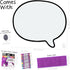 Round-ish Speech Bubble Dry-Erase Crayon Board by DoodleFace - Goodbye Dried-Out Markers, Smudges, & Mess - For Fun