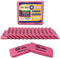 June Gold 16 Pink Rubber Erasers, All-Purpose, Perfect for Classrooms, Homes & Offices