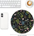 Auhoahsil 8.7 8.7 3mm, Round Mouse Pad, Cute Small Computer Mouse Mat, Personalized Pattern, Stitched Edge, Non-Slip