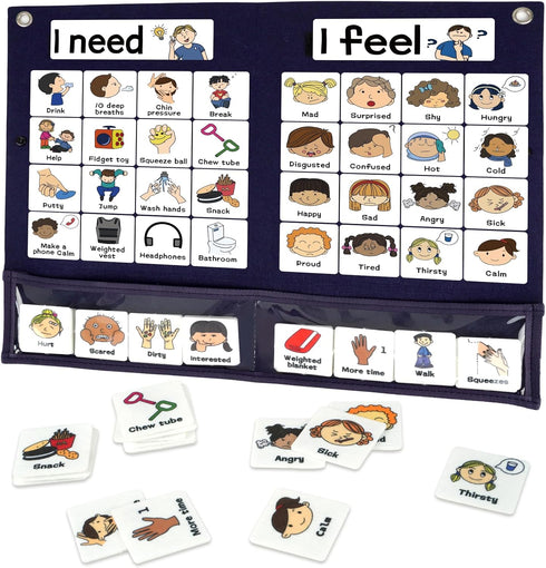 CHEFAN Feelings Chart, Calm Down Corner Supplies, Daycare Essentials, Social Emotional Learning