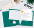 Better Office Products 2 Pocket Glossy Laminated Teal Paper Folders, Box of 25, Letter Size