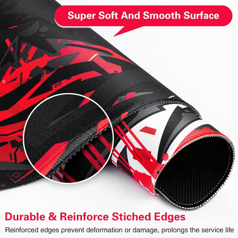 Gaming Mouse Pad, Canjoy Extended 31.5x15.7inch XXL Large Computer Keyboard Mouse Mat with Non-Slip Base